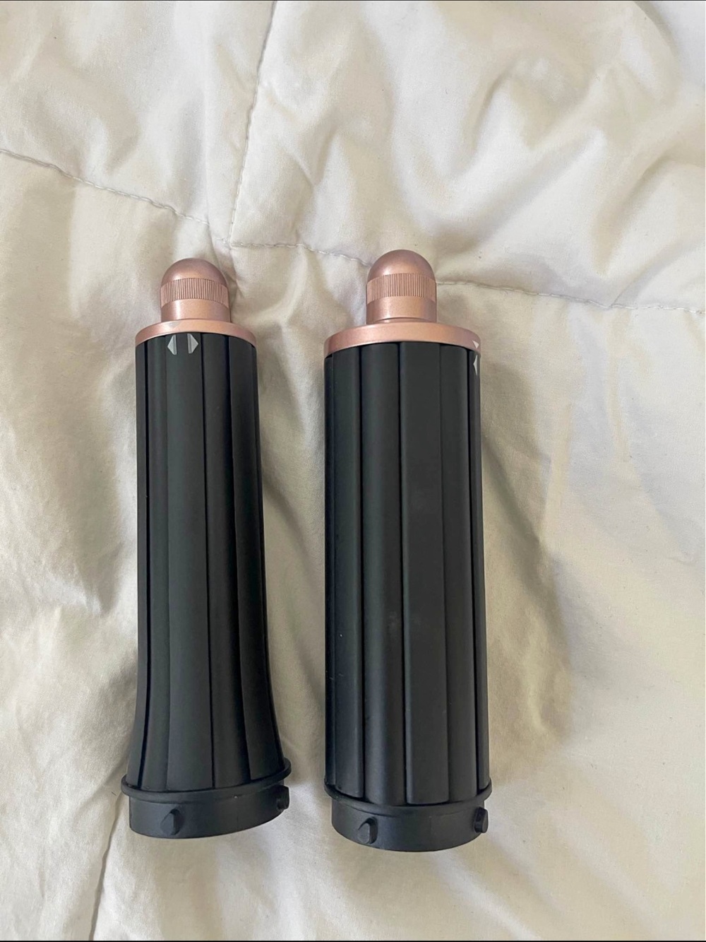 DYSON Airwrap Long Barrels Attachments Black With Rose Gold Accents 30mm & 40mm